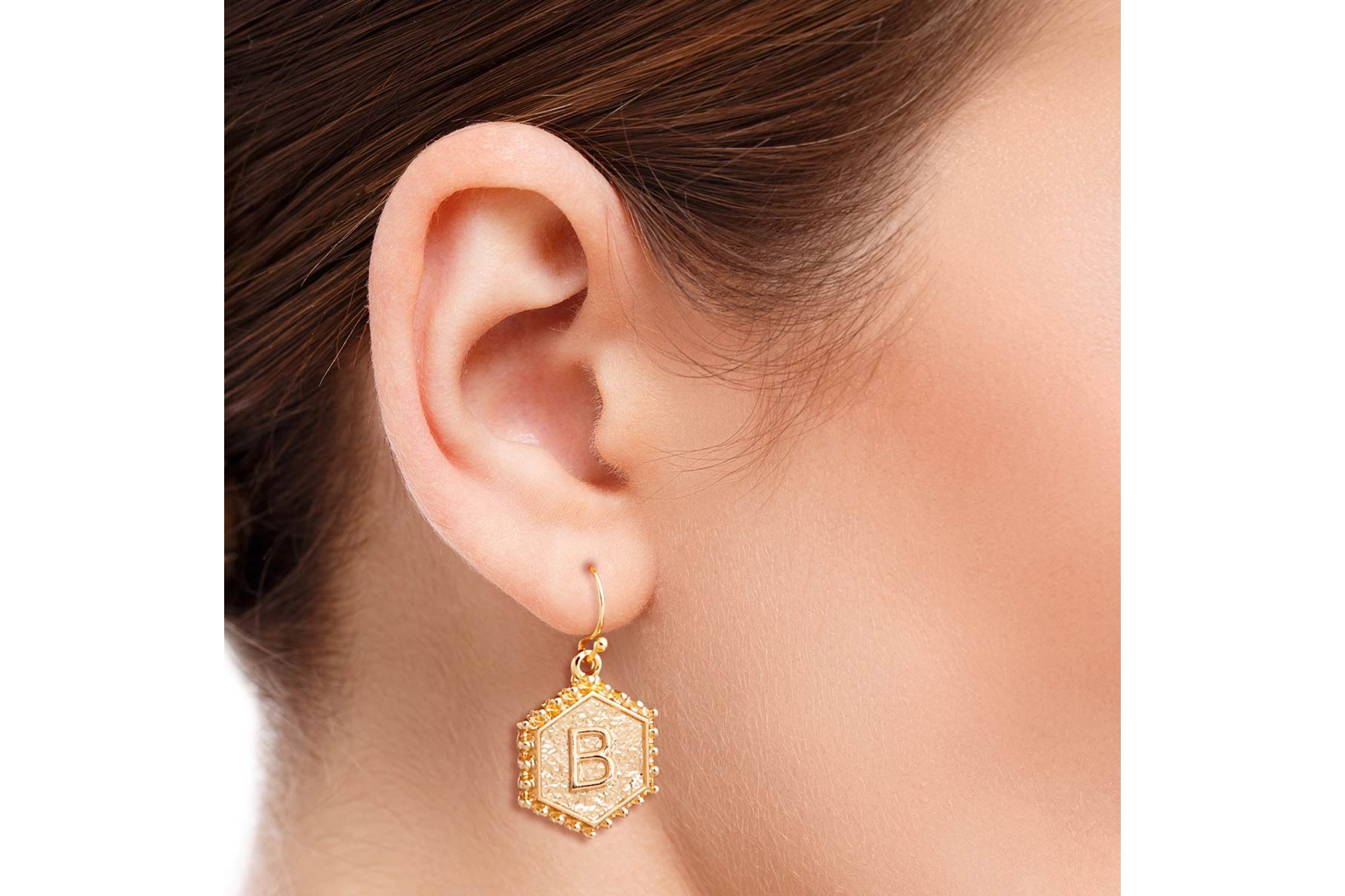 B sales initial earrings