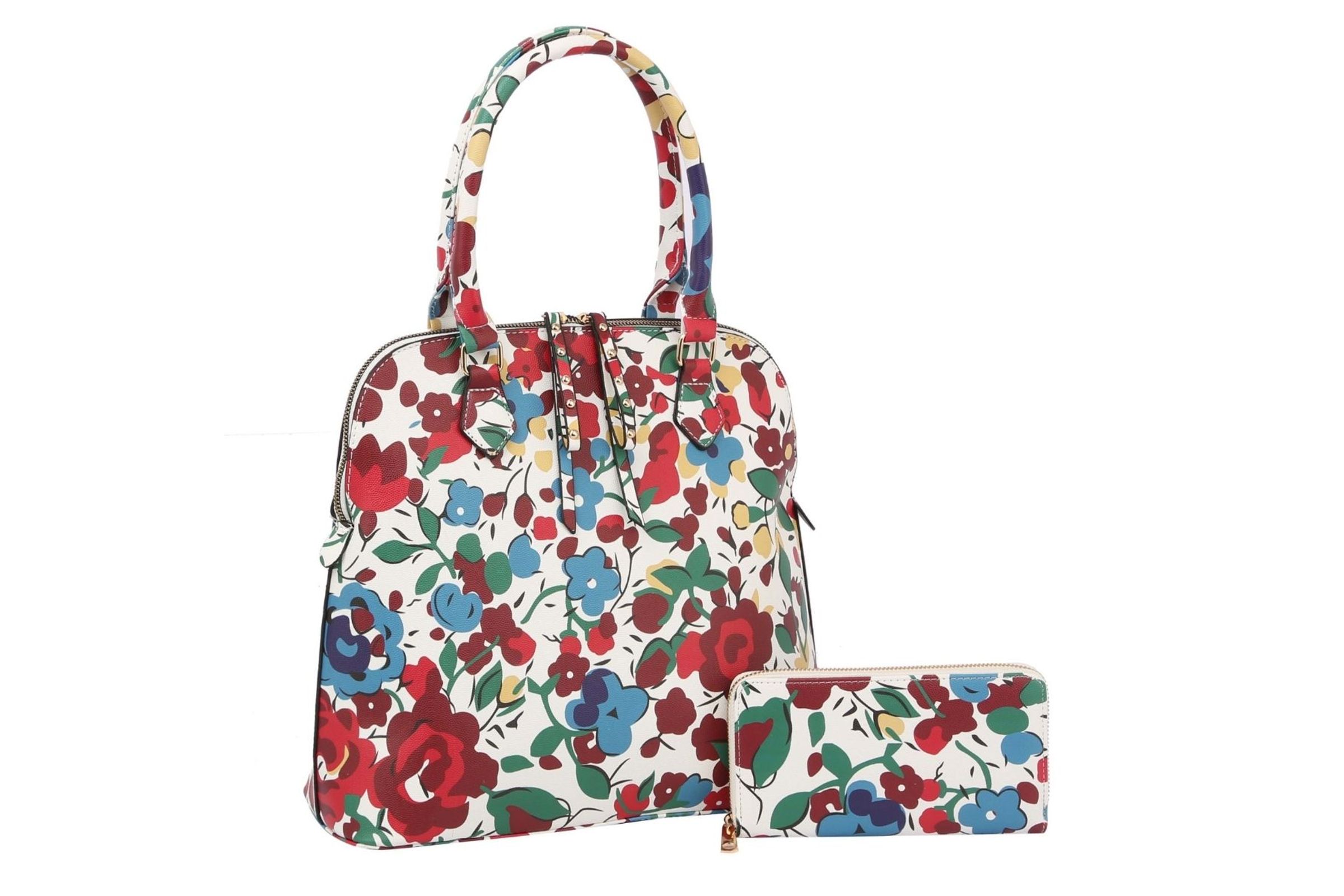 Kate Spade Flowers Poppy Red Pink Tote in Multicolor