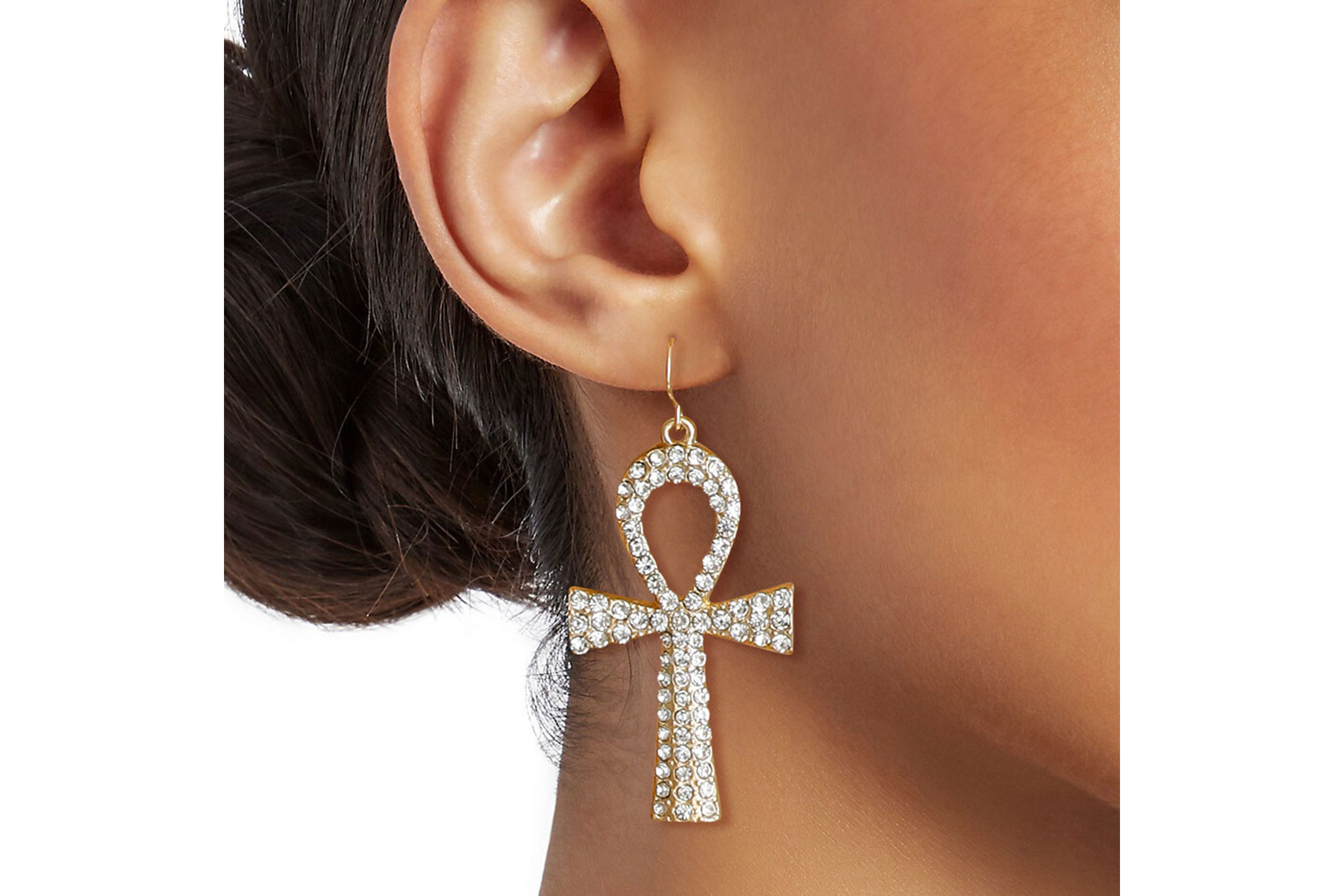 Egyptian clearance cross earrings