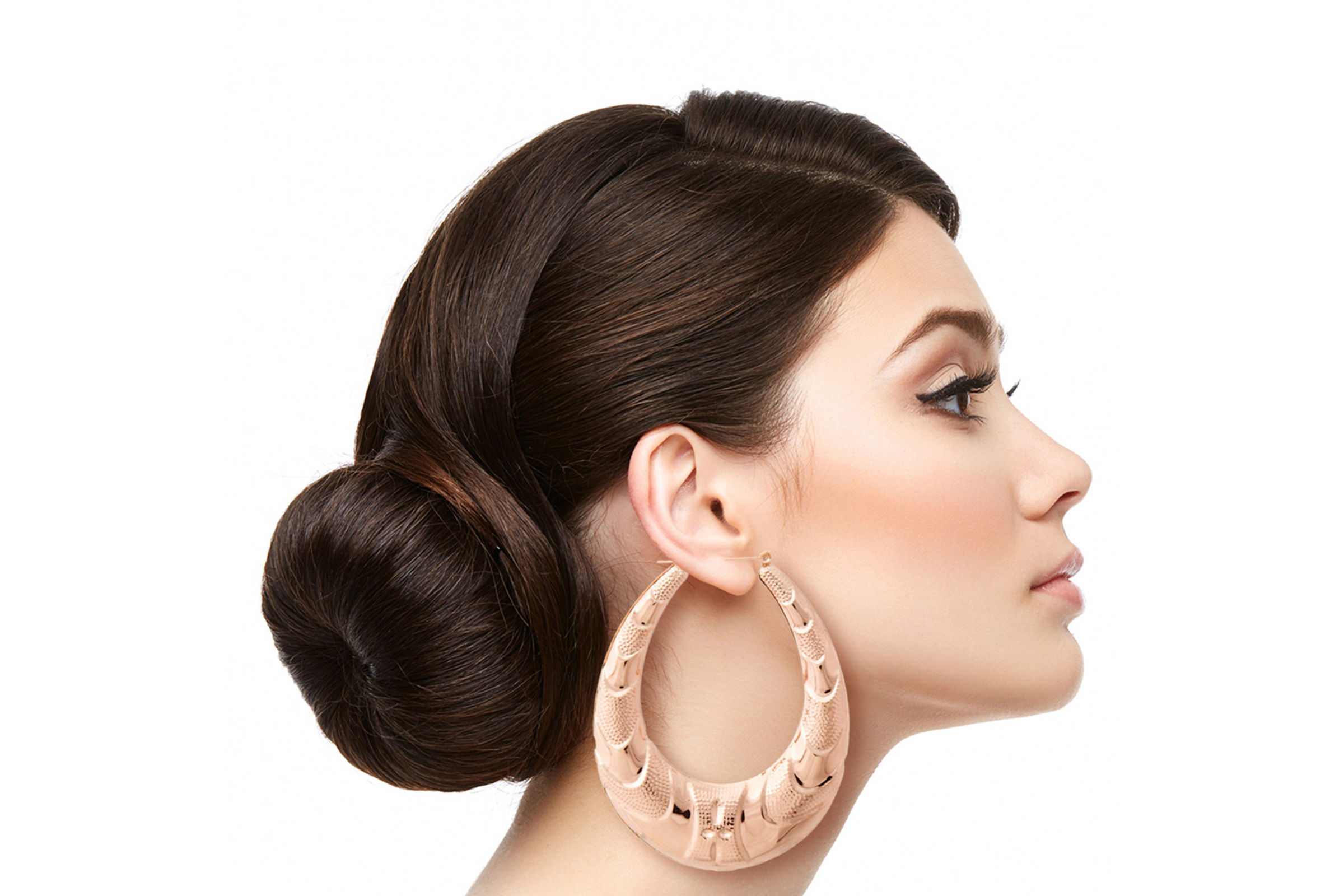 Rose gold bamboo earrings shop