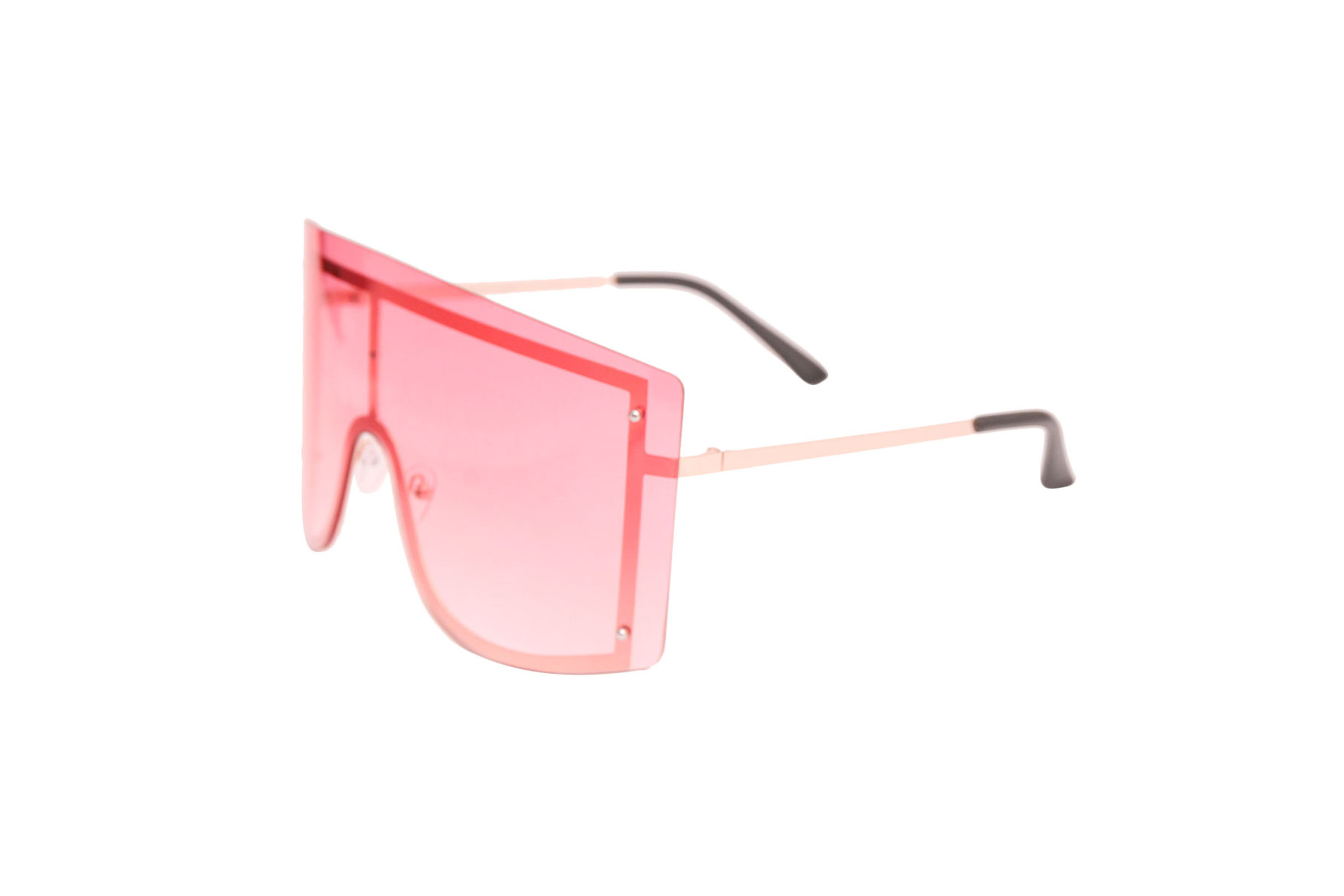 Pink Flat Top Shield Sunglasses- Order Wholesale