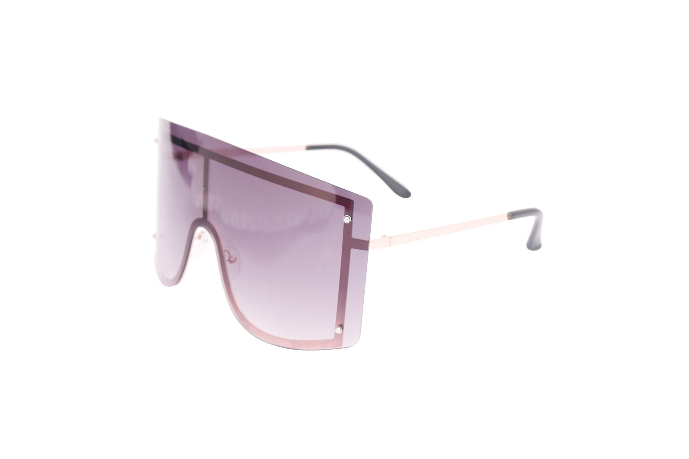 Black Oversized shield stainless-steel sunglasses | Rick Owens | MATCHES UK