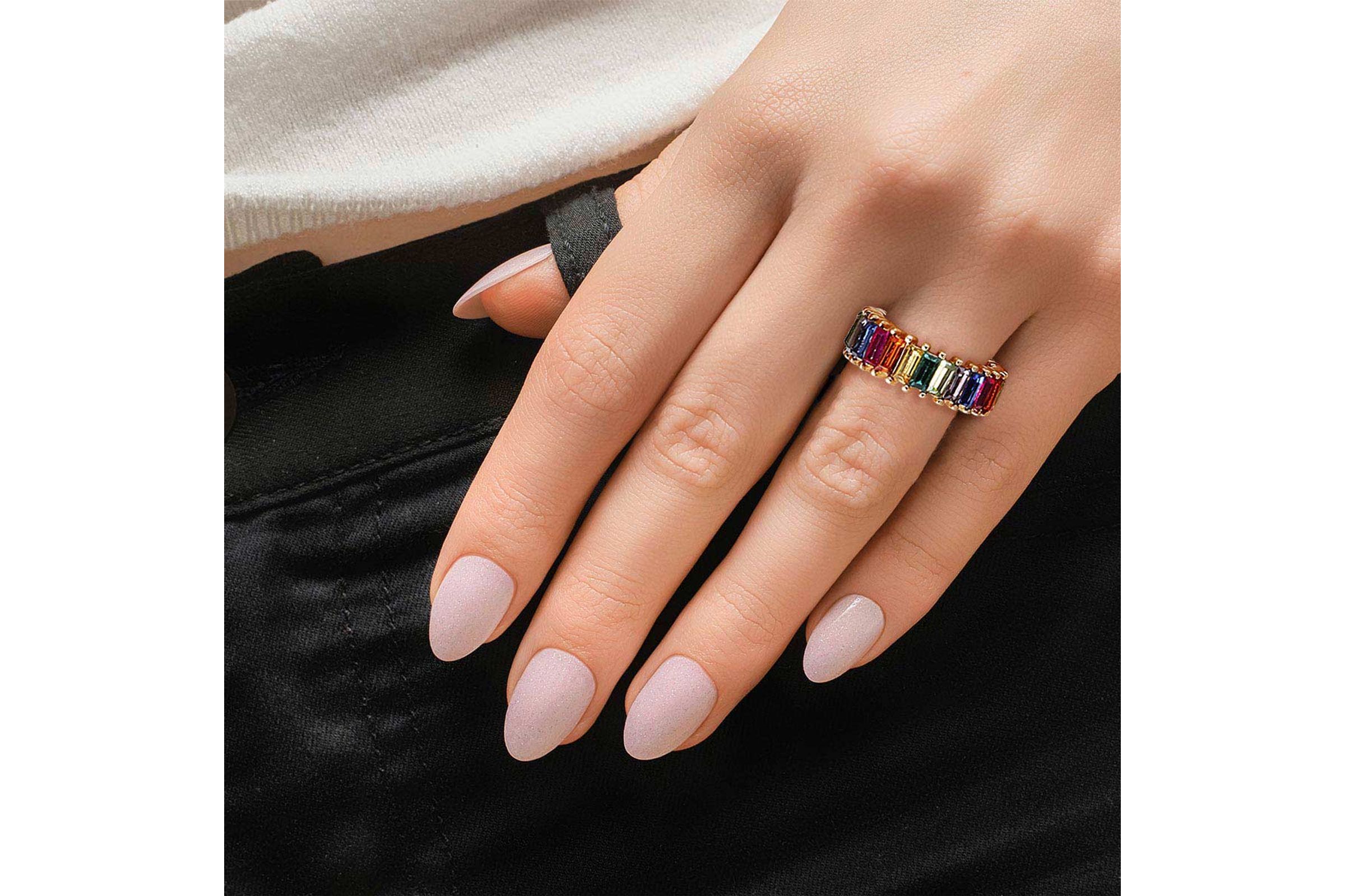 Rainbow baguette clearance ring wholesale
