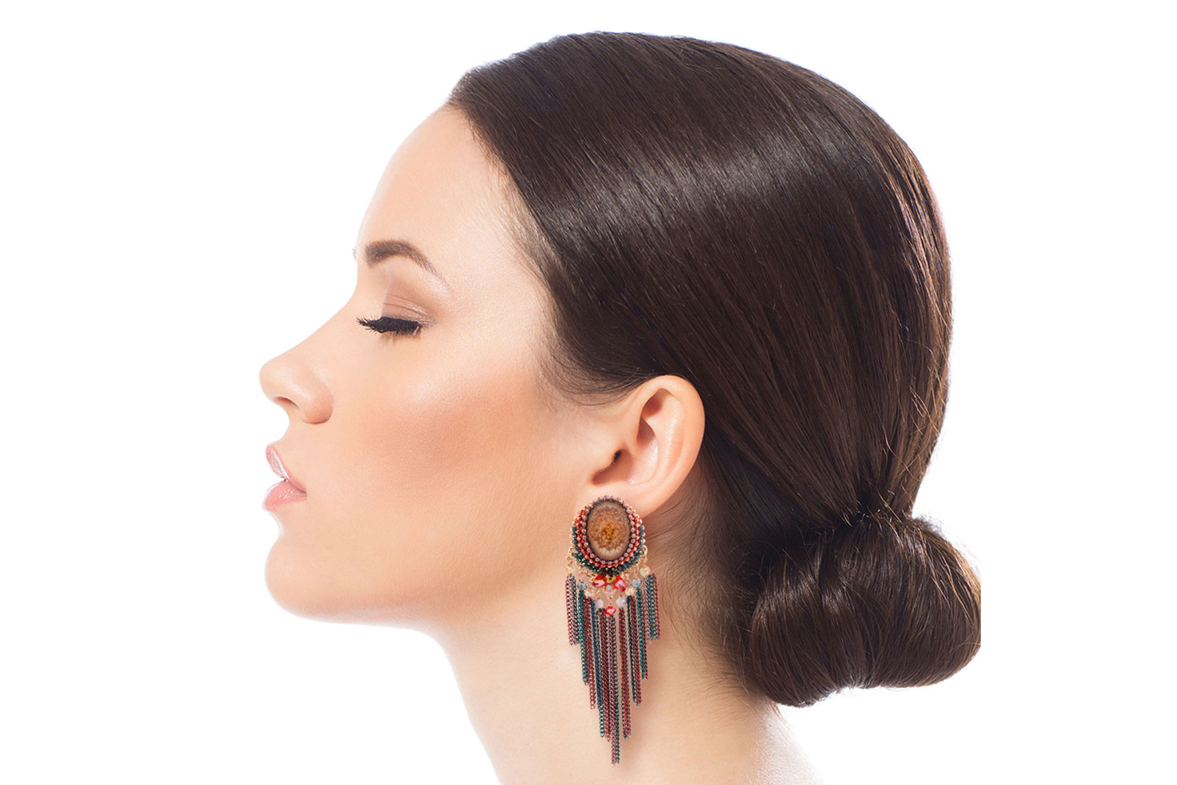 Chain deals fringe earrings