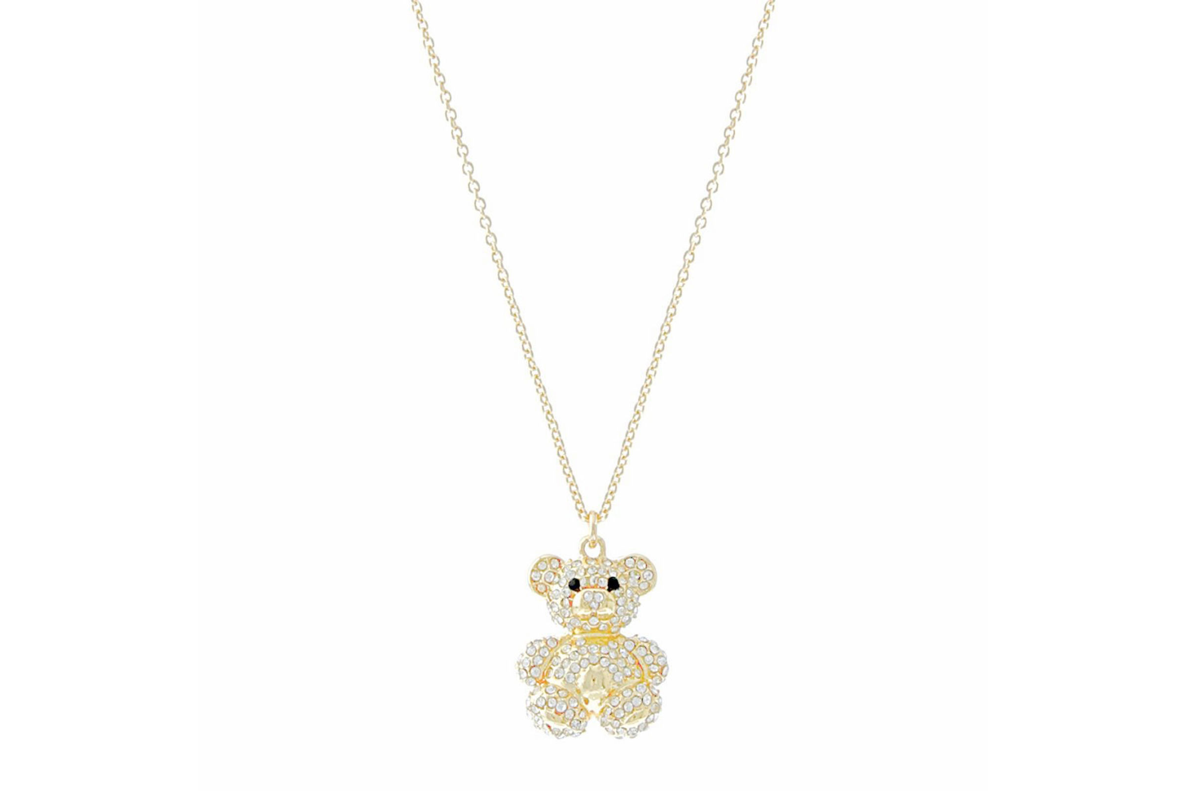 1/10 Carat T.W. Diamond Teddy Bear Necklace