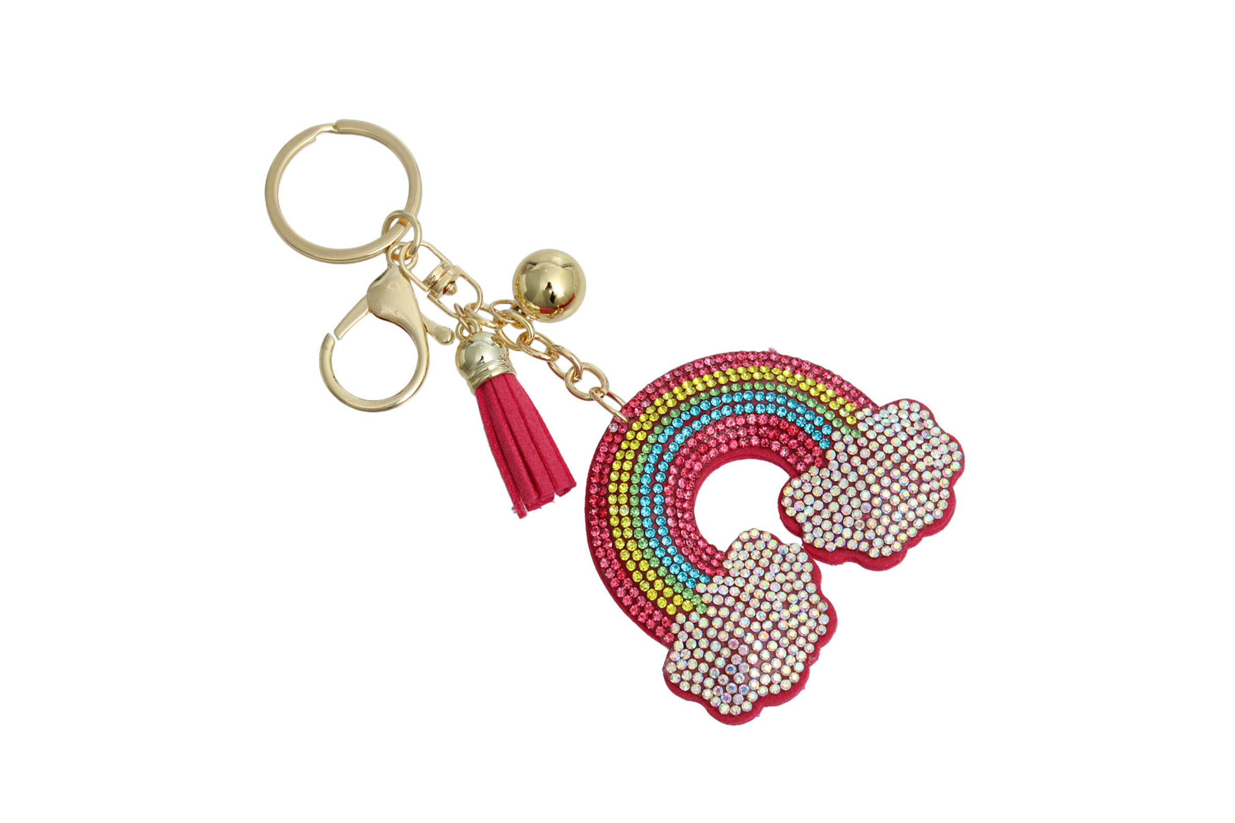PinktownUSA Rainbow Keychain Bag Charm