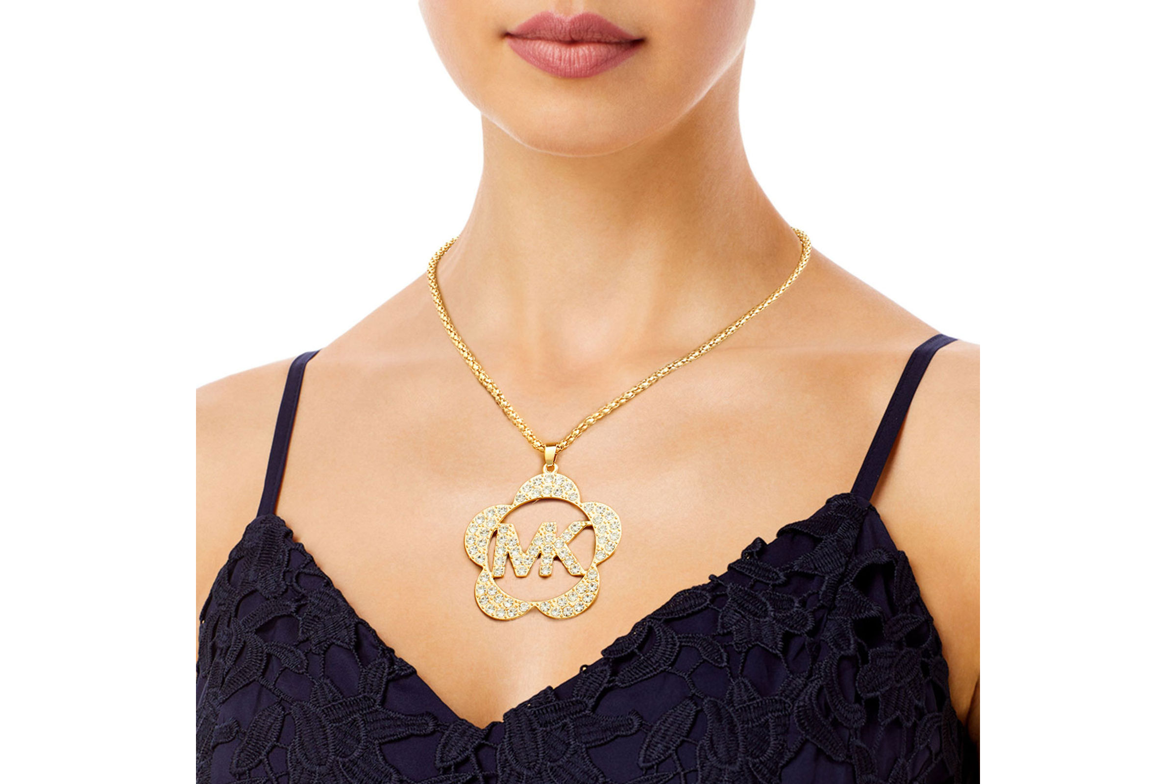 Dozen MK Flower Pendant Necklaces- Order Wholesale