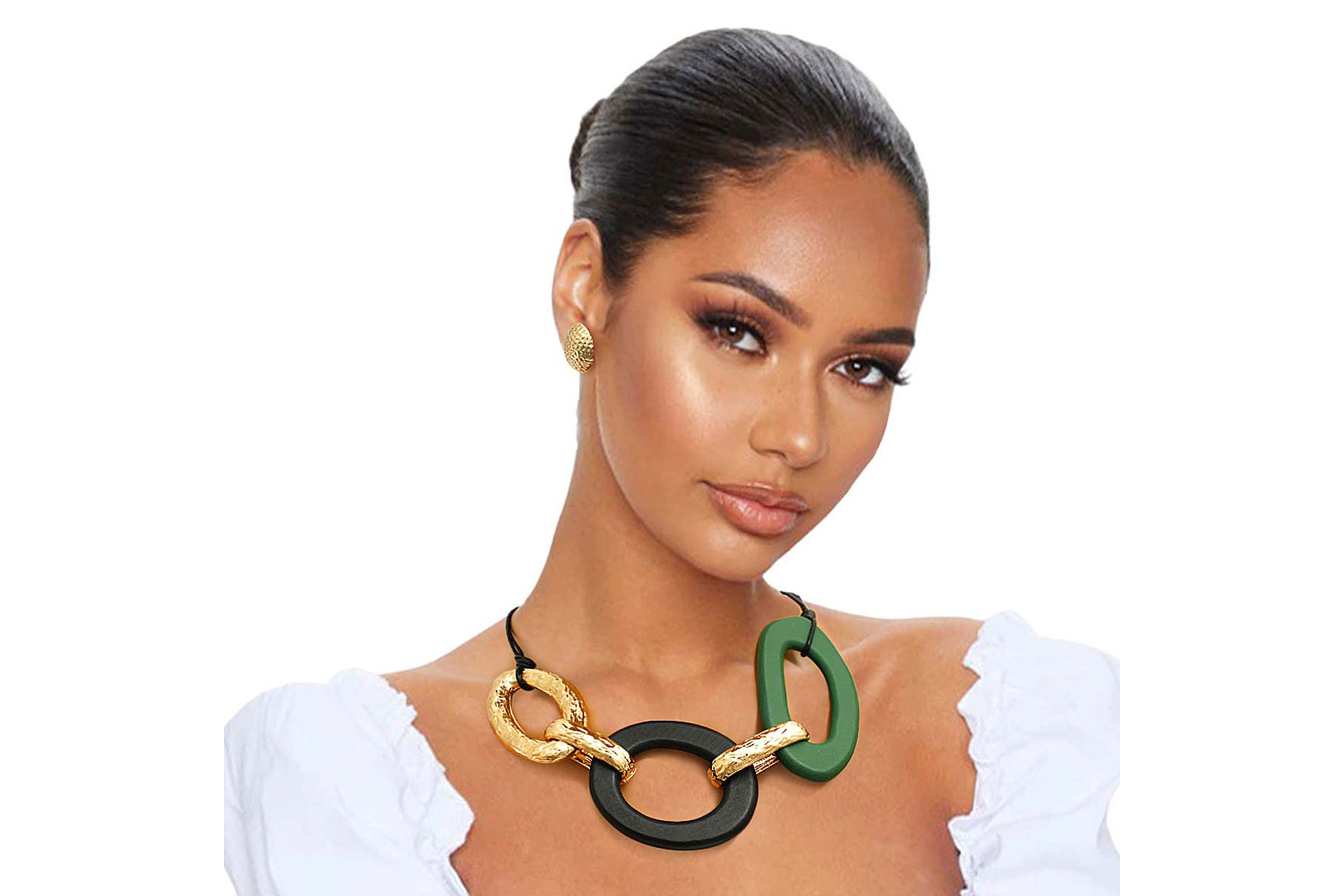 Wooden hotsell ring necklace