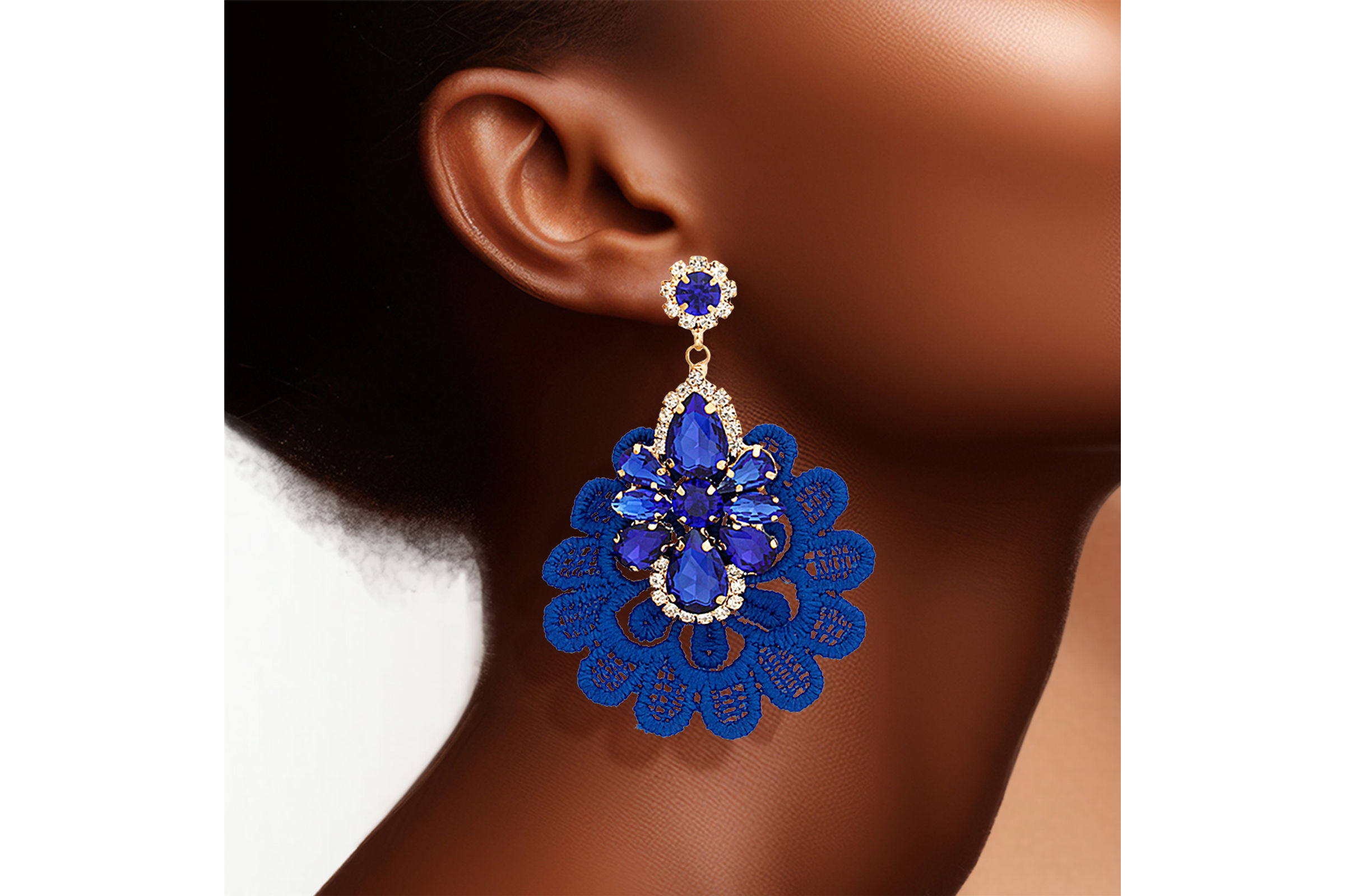 Big sale blue earrings