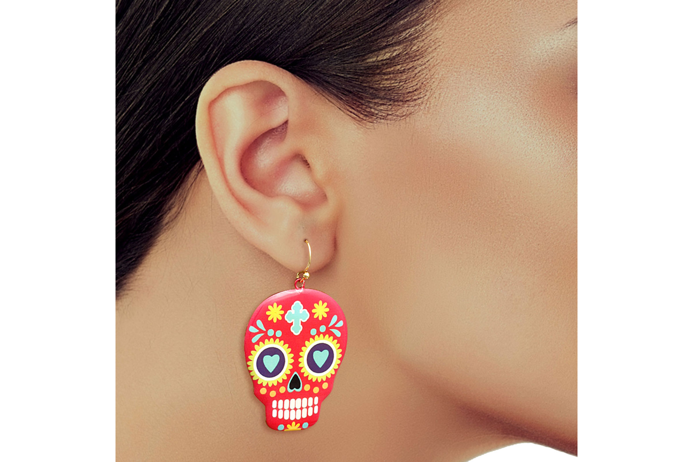 Beaded Sugar Skull Earrings  The Happy Campers Boutique