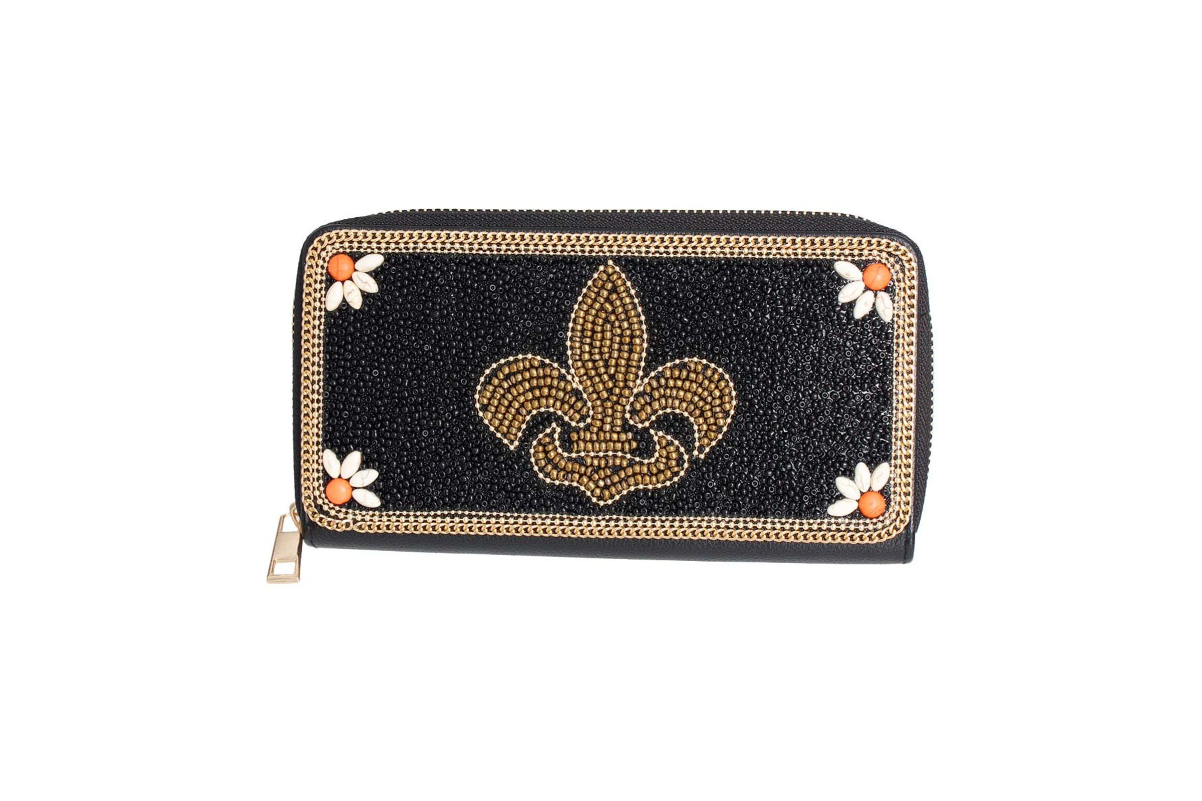 Beaded wallet top