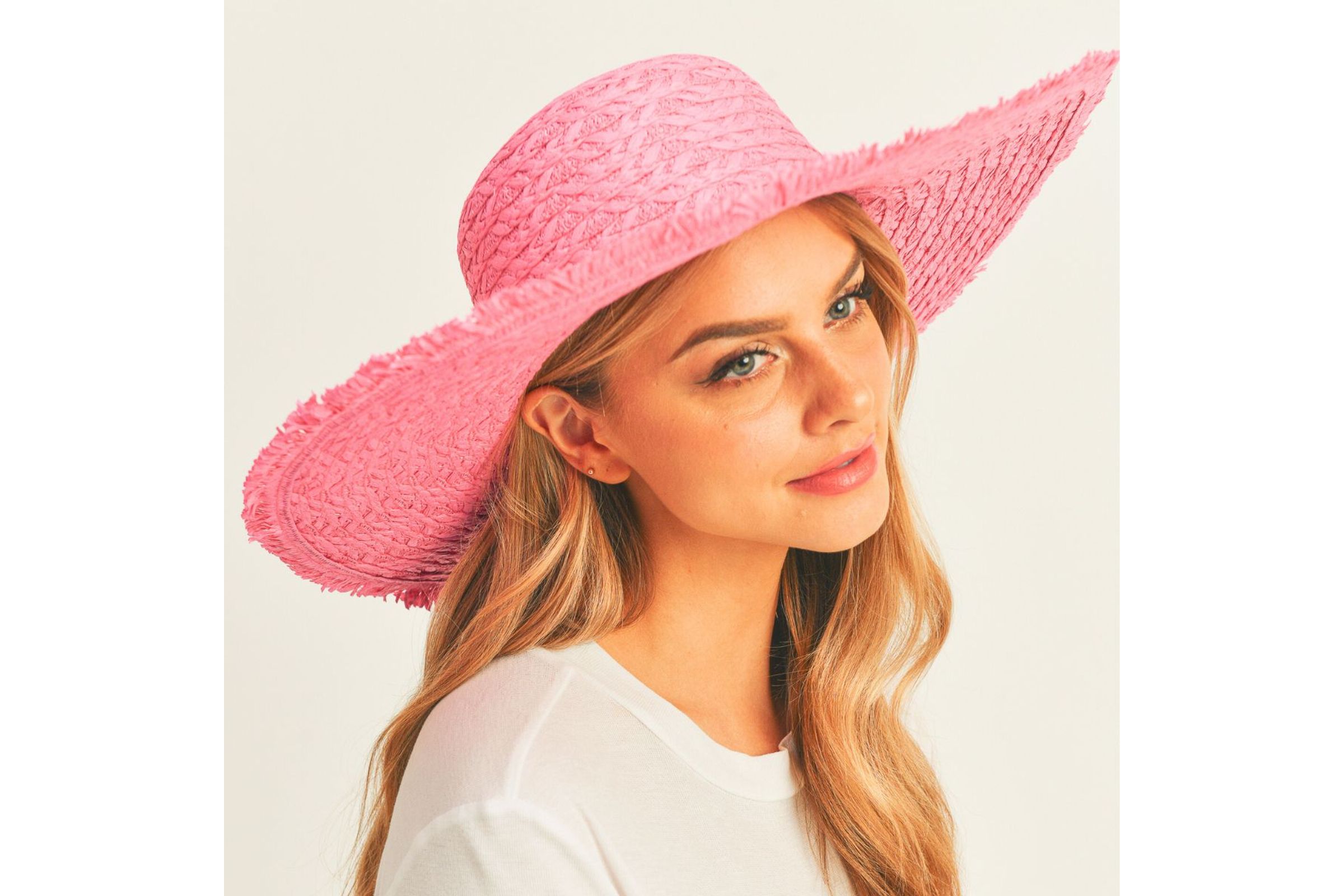 Pink floppy sun hat 2025