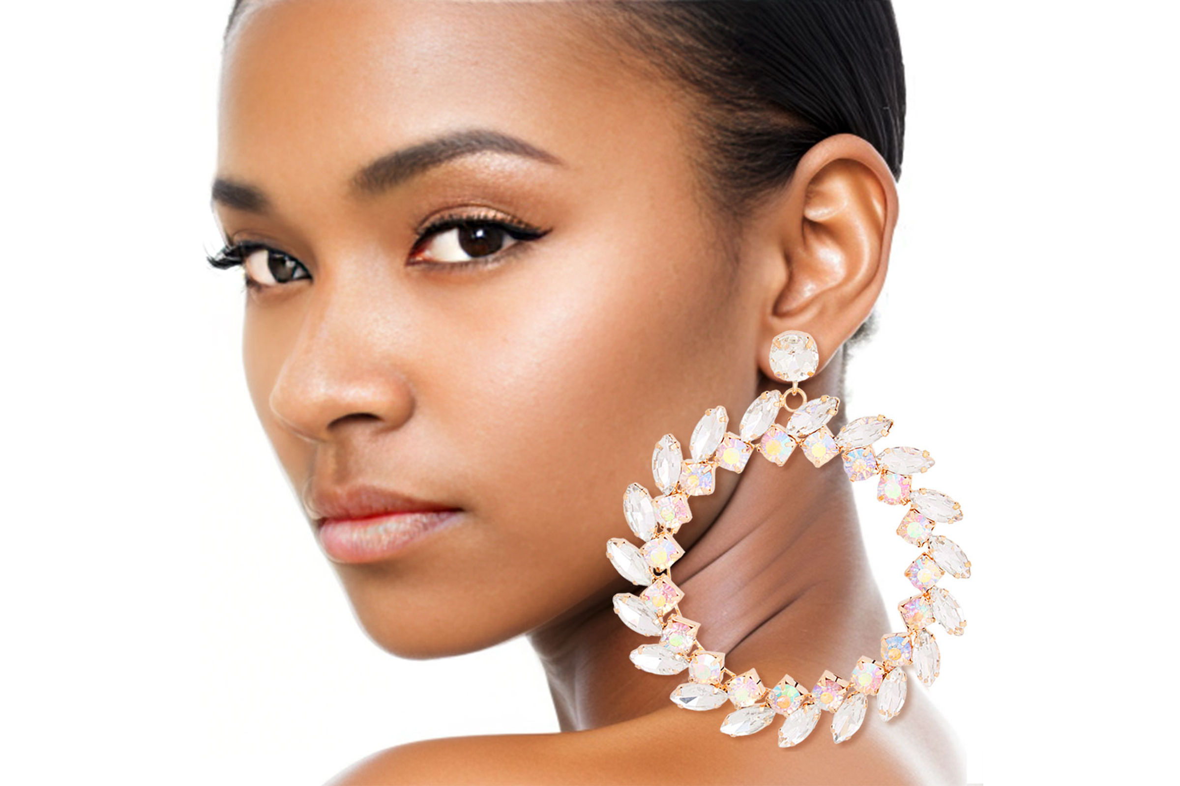 Crystal wreath store earrings