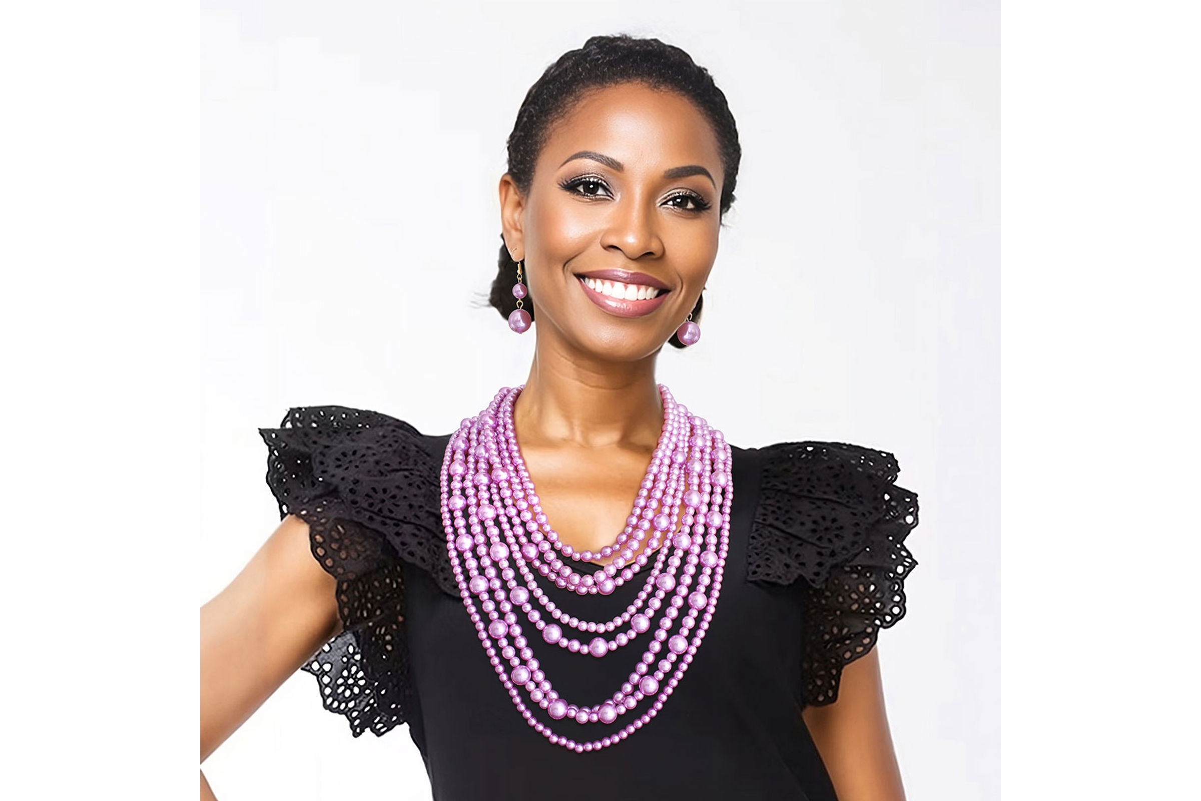 Purple Pearl 8 Strand Set