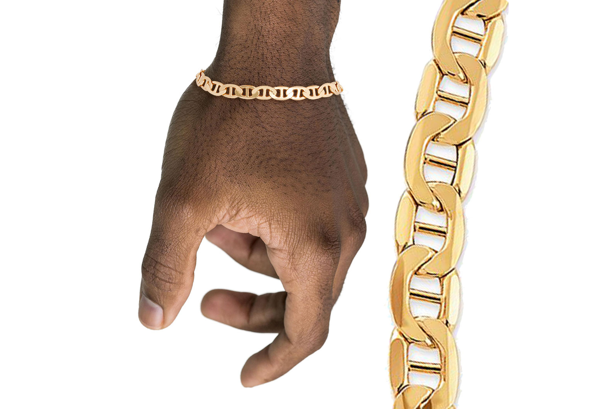 Mens gold sales mariner bracelet
