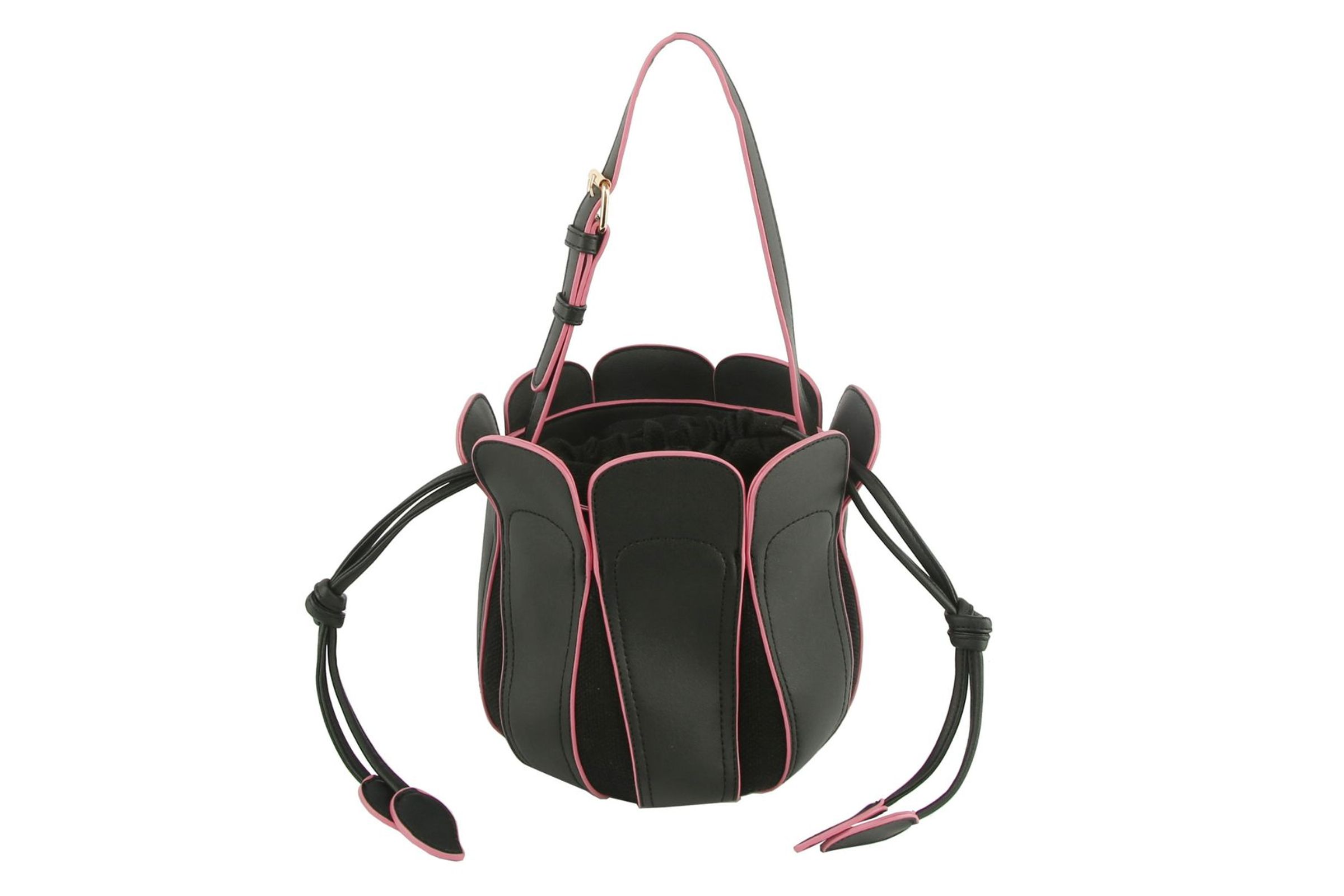 Black Tulip Bucket Bag