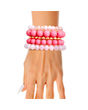 Matte Pink Ball and Glass Bracelets