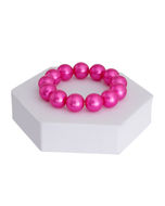 Fuchsia Bubble Gum Pearl Bracelet