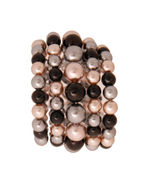 Dark Mix Pearl 5 Pc Bracelets