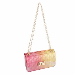 Yellow Pink Quilted Flap Mini Jelly Bag- Order Wholesale