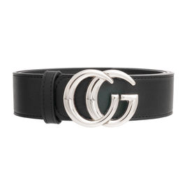 Black and silver designer belt store
