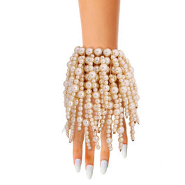 Pearl bracelet with fringe clearance