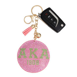 Keychain AKA Sorority Pink Padded Charm for Women