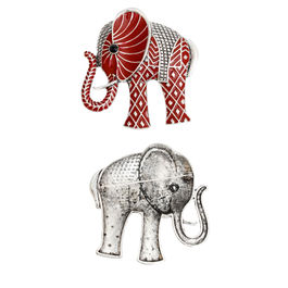 Brooch DST Red Elephant Diamond Pin for Women