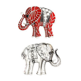 Brooch DST Red Elephant Bling Pin for Women