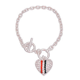 Chic Chain Couture: 3D Heart Bracelet