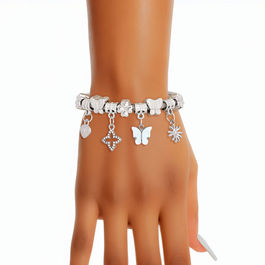 Dozen Pack Lux Butterfly Jump Coil Bracelets Women