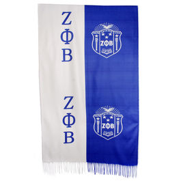 ZPB Blue and White Shield Fashion Shawl Scarf