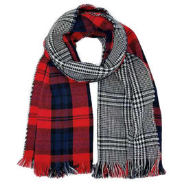 Red and Blue Tartan Reversible Scarf