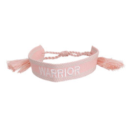 CD Inspired Pink WARRIOR Embroidered Bracelet
