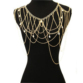 Gold and Pearl Shoulder Chain