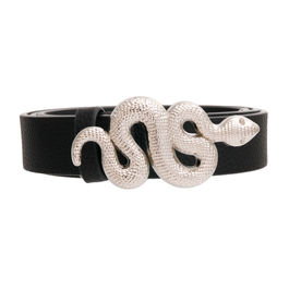 Black and Silver Snake Designer Belt