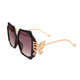 Black Retro Square Butterfly Sunglasses