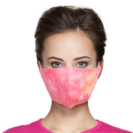 Pink and Yellow Tie Dye Mask
