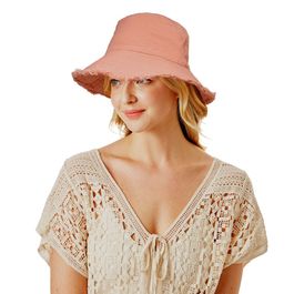 Earthy Pink Wired Brim Bucket Hat
