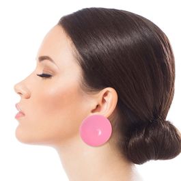 Pink Dome Button Studs