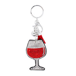 Red Wine Keychain Bag Charm