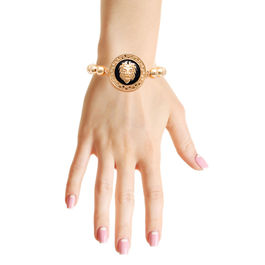 Gold and Black Designer Lion Bracelet