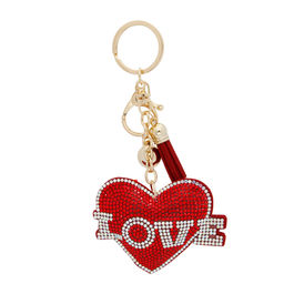 Red Love Heart Keychain Bag Charm