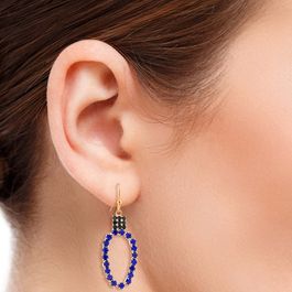 Blue Xmas Light Earrings