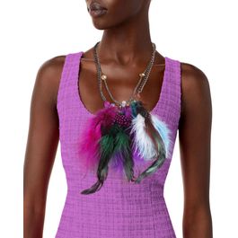 1pc Assorted Color Feather Necklace