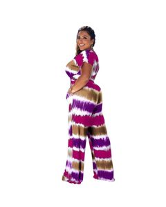 3XL Purple Tie Dye Outfit Set