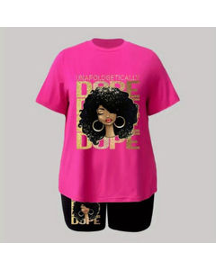 5XL Pink Afro DOPE Set