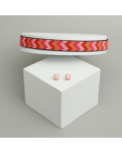 Pink Beads Acrylic Choker