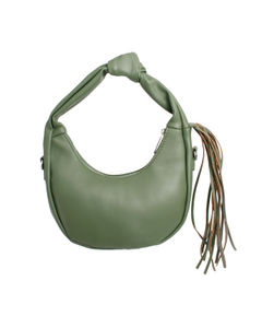 Purse Green Round Fringe Shoulder Bag for Women