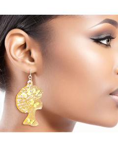 Dangle Yellow Med Afro Butterfly Earrings Women